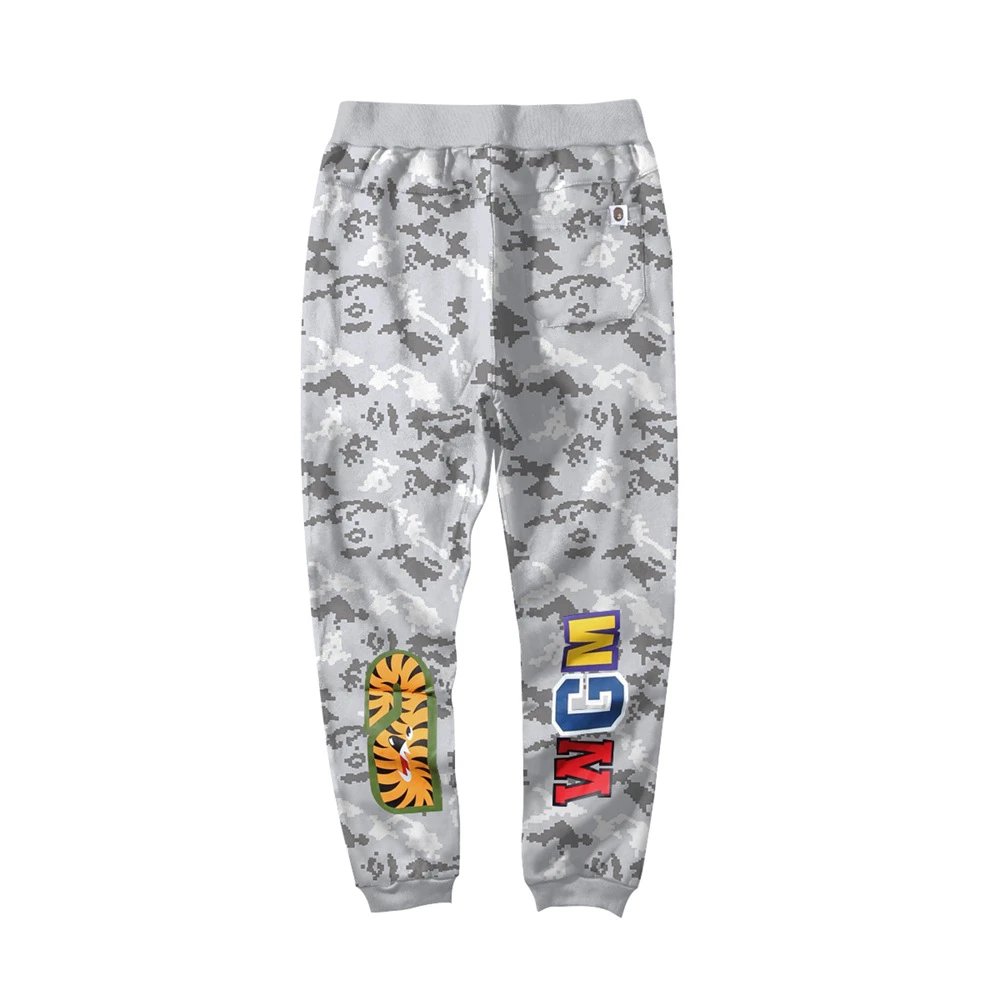 A Bathing Ape Shark Camo Sweatpants Gray - 29