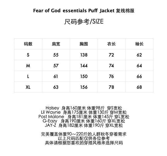 Fear Of God Fog Essentials Puffer Jacket: seller detail photo 1