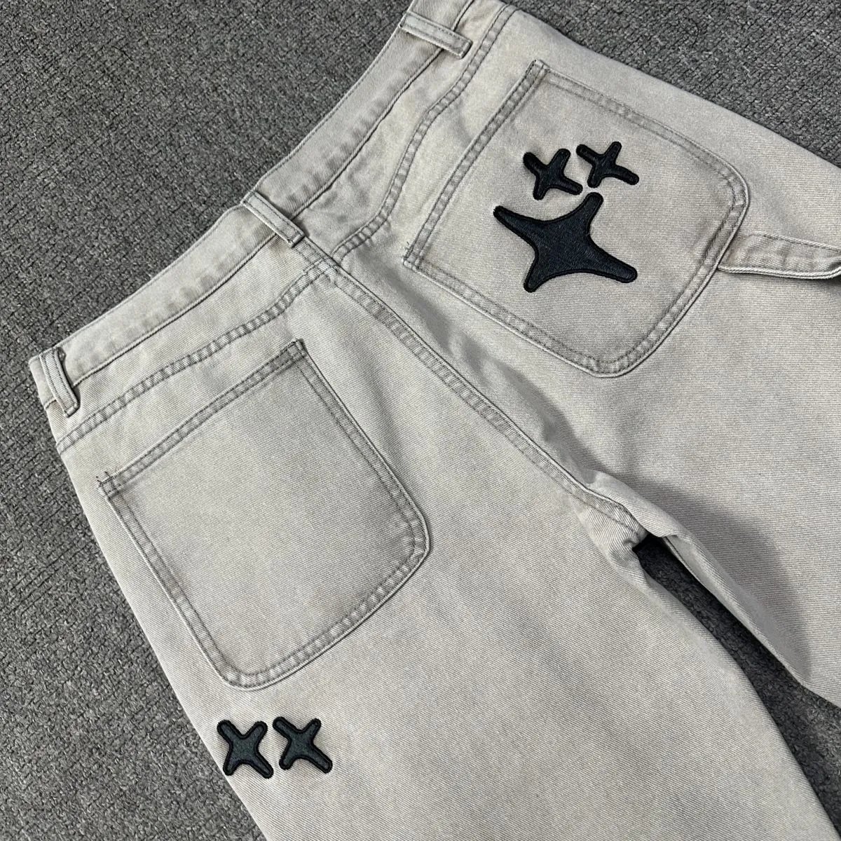 Gallery Dept. Star-Embroidered Black Denim Jeans - 48