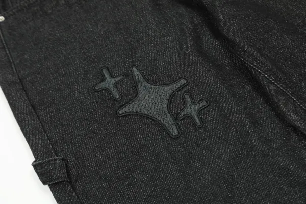 Gallery Dept. Star-Embroidered Black Denim Jeans - 34