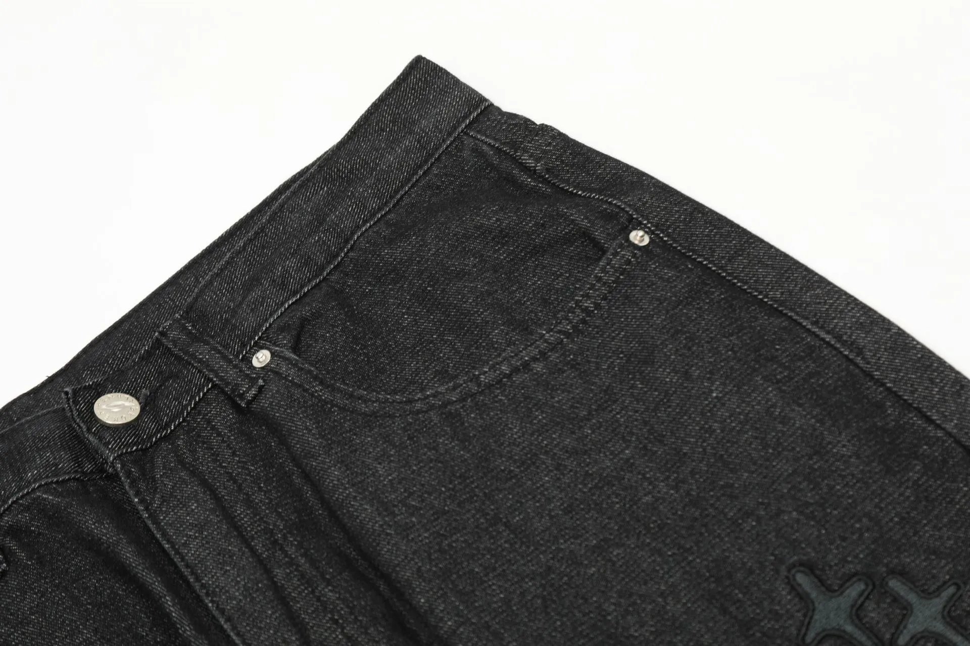 Gallery Dept. Star-Embroidered Black Denim Jeans - 37