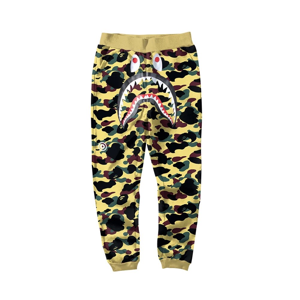 A Bathing Ape Shark Camo Sweatpants Gray - 25
