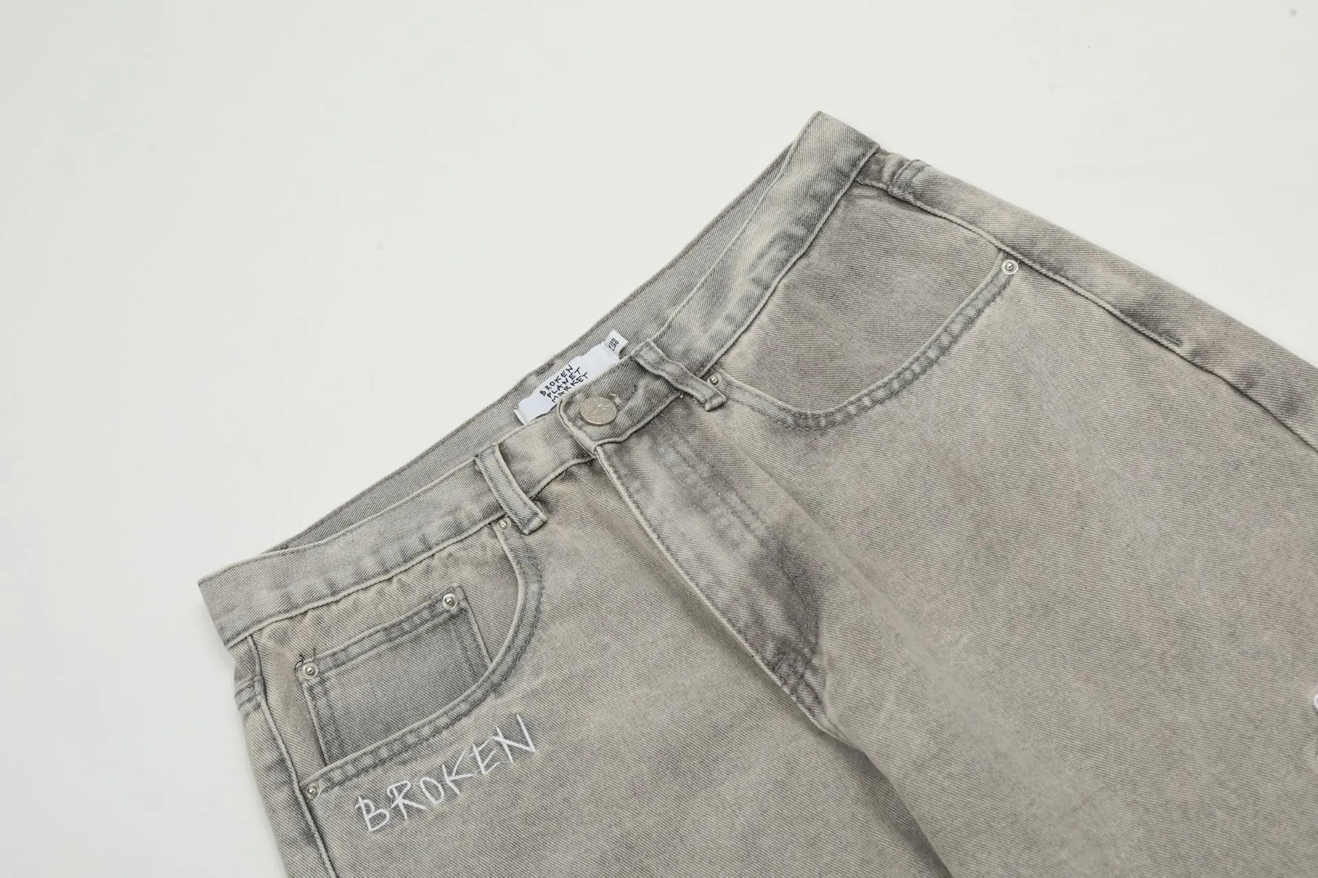 Gallery Dept. Star-Embroidered Black Denim Jeans - 17