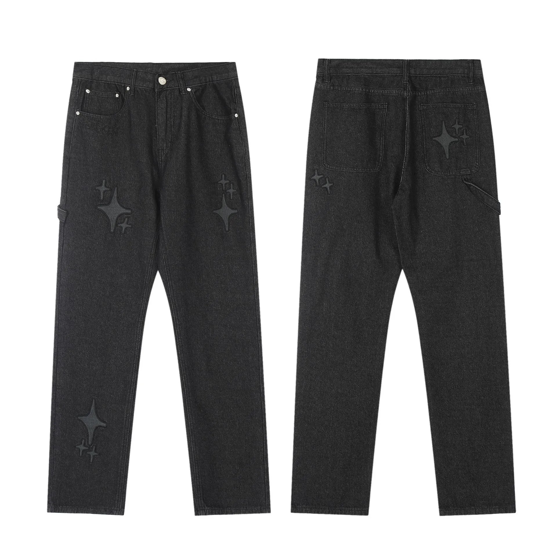 Gallery Dept. Star-Embroidered Black Denim Jeans - 24