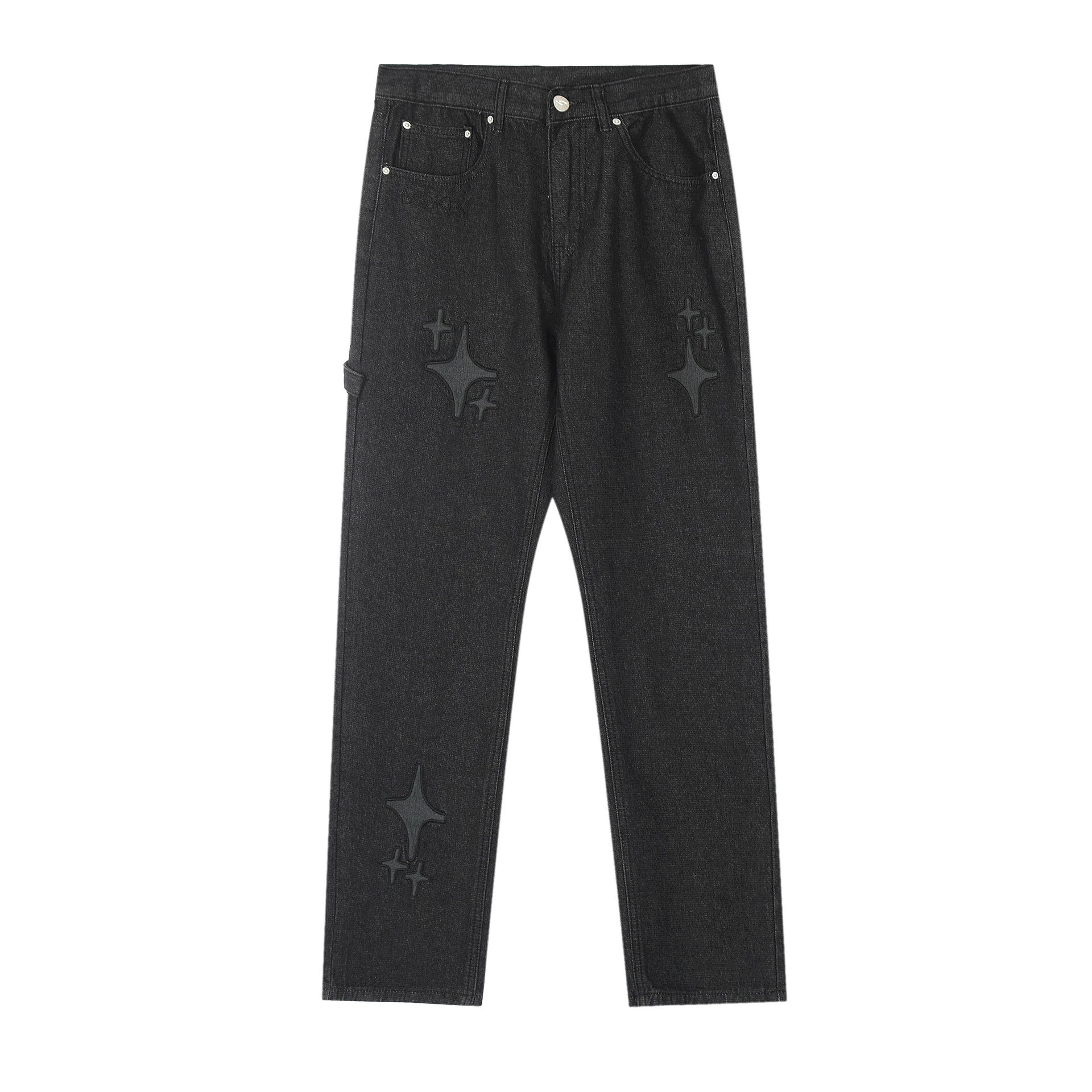 Gallery Dept. Star-Embroidered Black Denim Jeans - 26