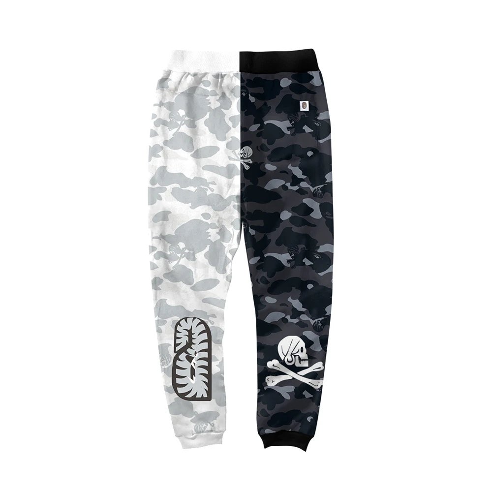 A Bathing Ape Shark Camo Sweatpants Gray - 14