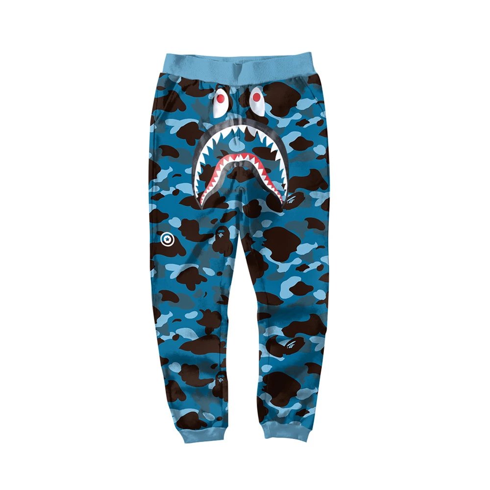 A Bathing Ape Shark Camo Sweatpants Gray - 34