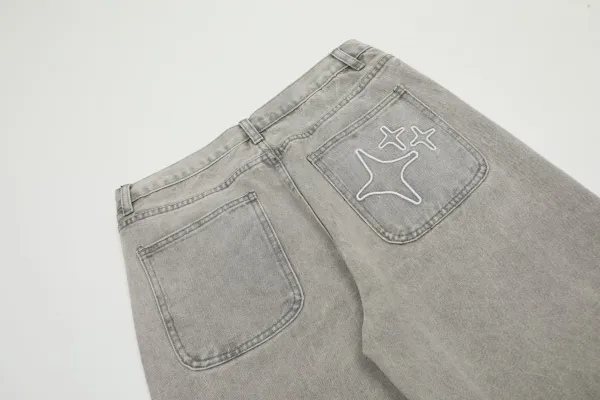 Gallery Dept. Star-Embroidered Black Denim Jeans - 14
