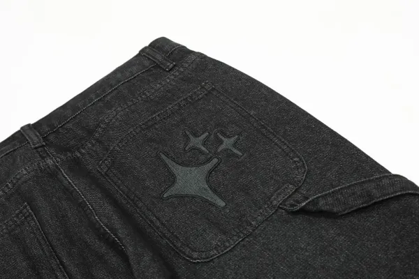 Gallery Dept. Star-Embroidered Black Denim Jeans - 28