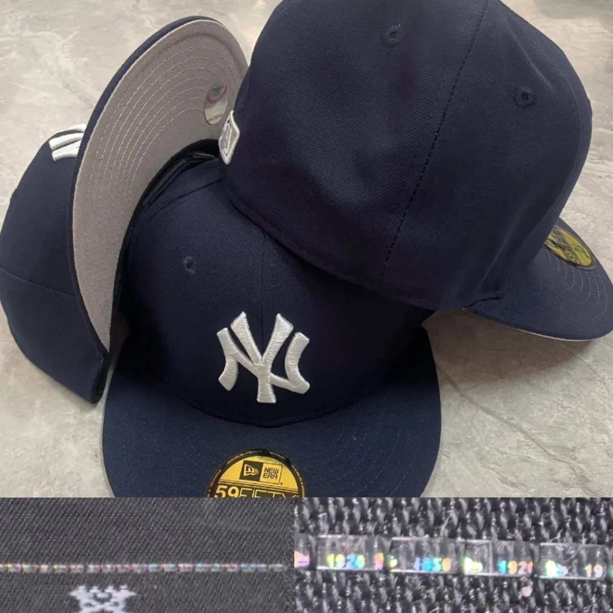 New Era Hats 59FIFTY Fitted Baseball Cap — ny Yankees 2 Blue