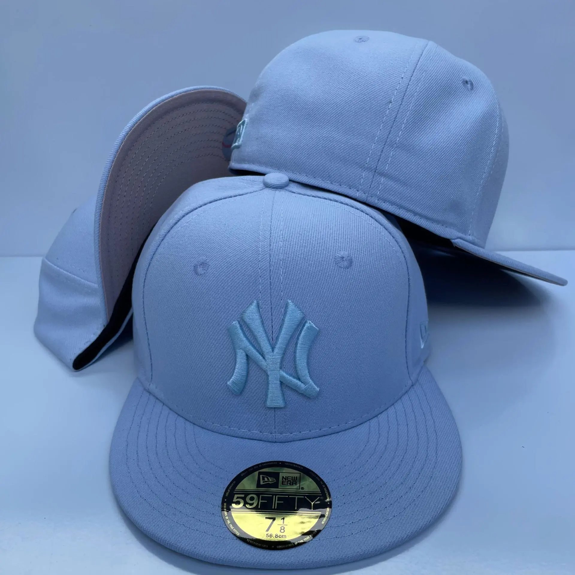 New Era Hats 59FIFTY Fitted Baseball Cap — ny Yankees All White