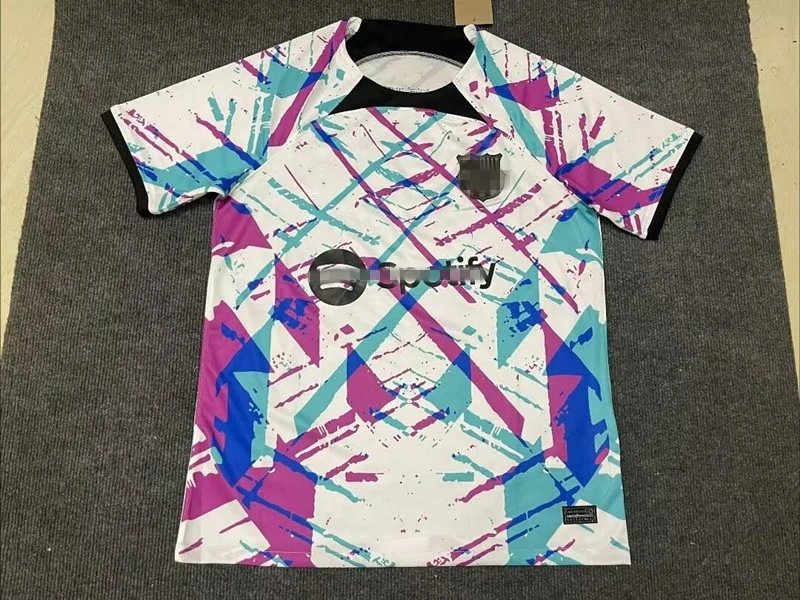 Unbranded Football Jerseys Short-Sleeve Special Edition Jersey — 2324 Barcel White Camouflage Special Edition