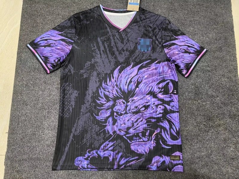 Unbranded Football Jerseys Short-Sleeve Special Edition Jersey — 2526 Barcelona Black Lion Special Edition