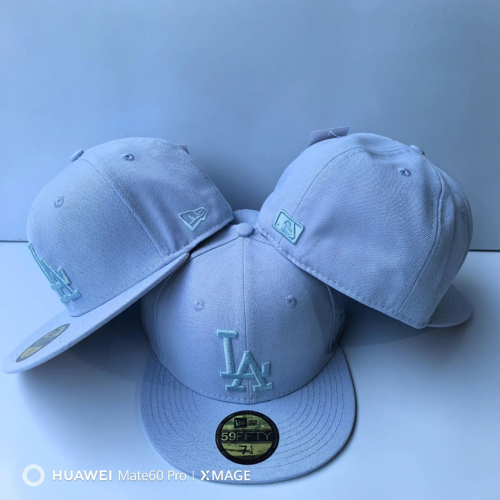 New Era Hats 59FIFTY Fitted Baseball Cap — la Dodgers all white