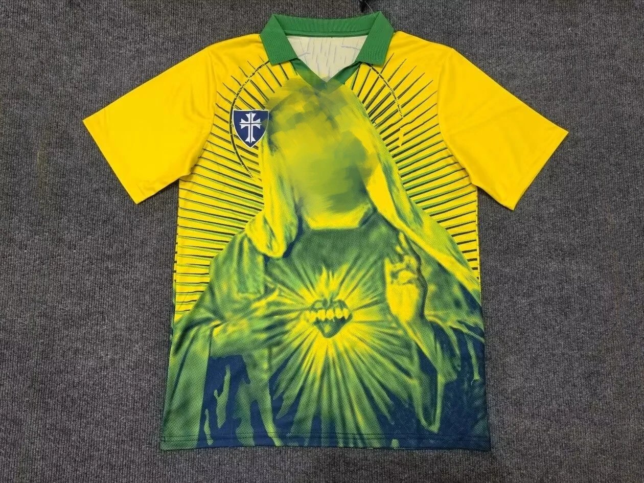 CBF Football Jerseys Brazil Special Edition Graphic Jersey — 2526 Brazilian American street hip-hop green.