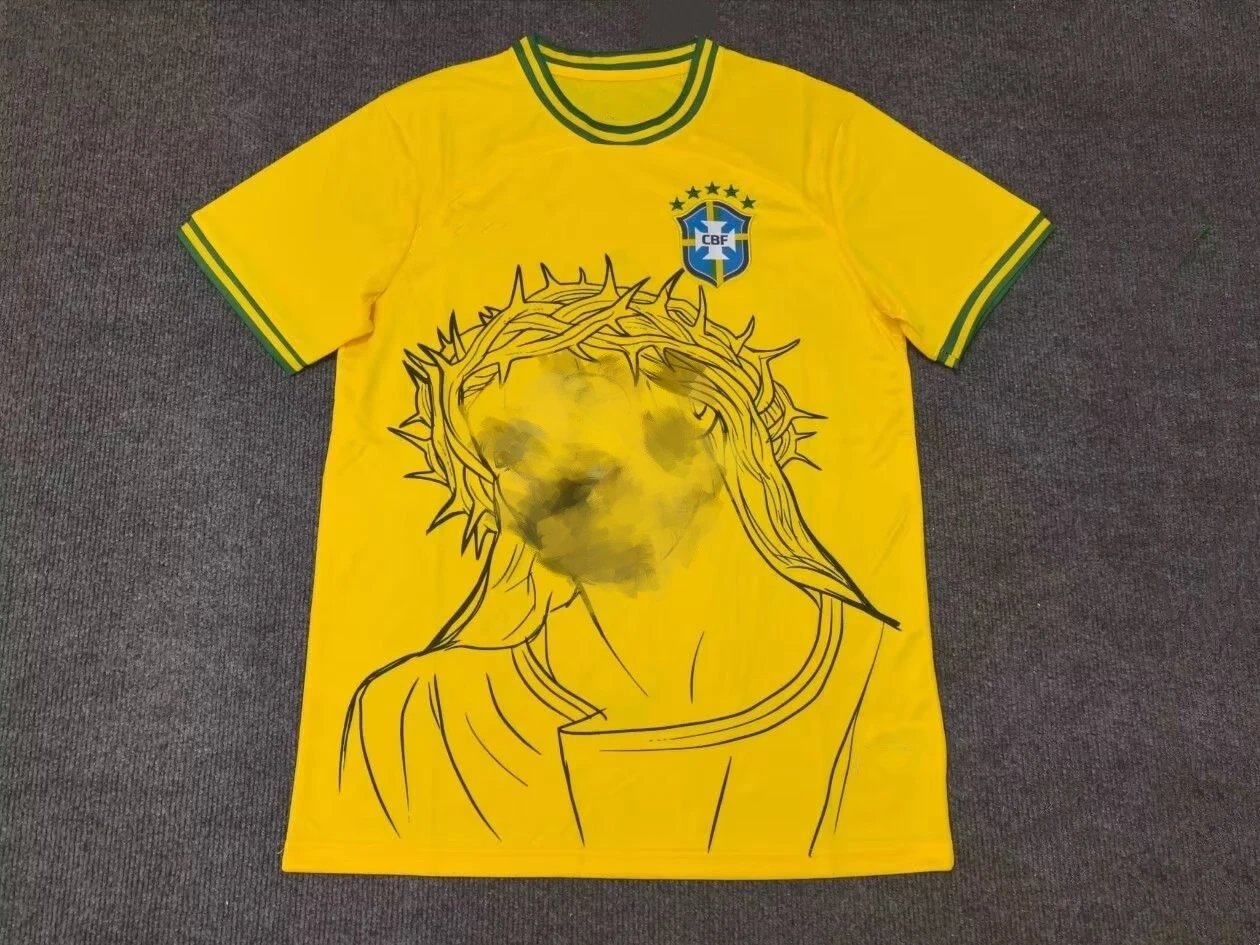 CBF Football Jerseys Brazil Special Edition Graphic Jersey — 2223 Brazilian Thorned Crown