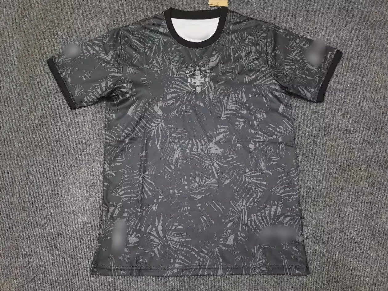 CBF Football Jerseys Brazil Special Edition Graphic Jersey — 2526 Brazilian Black Bush Plant Version