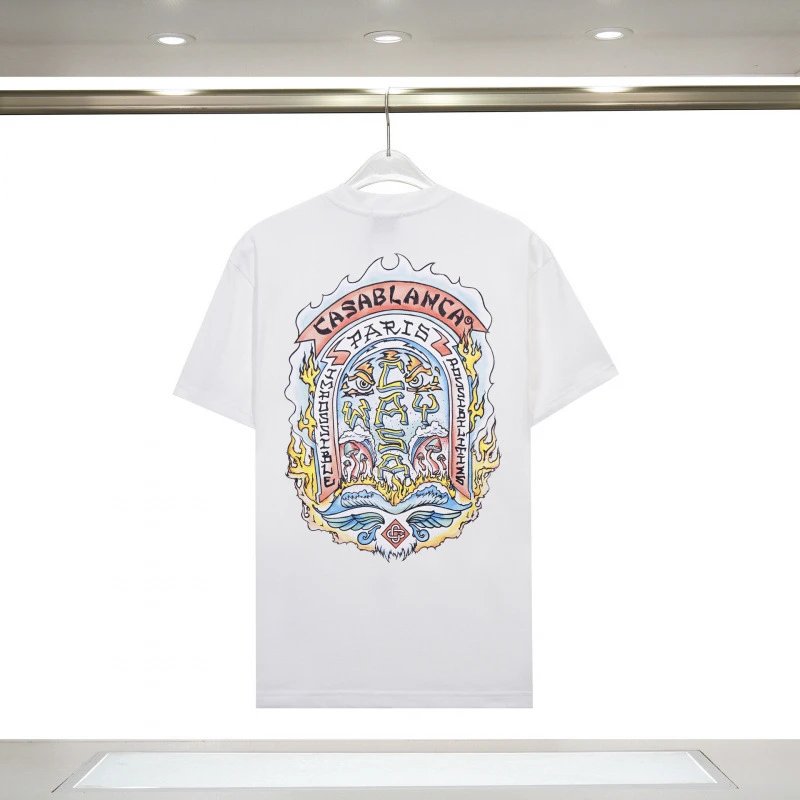Casablanca T-Shirts Graphic Print — 835 front and back printed white