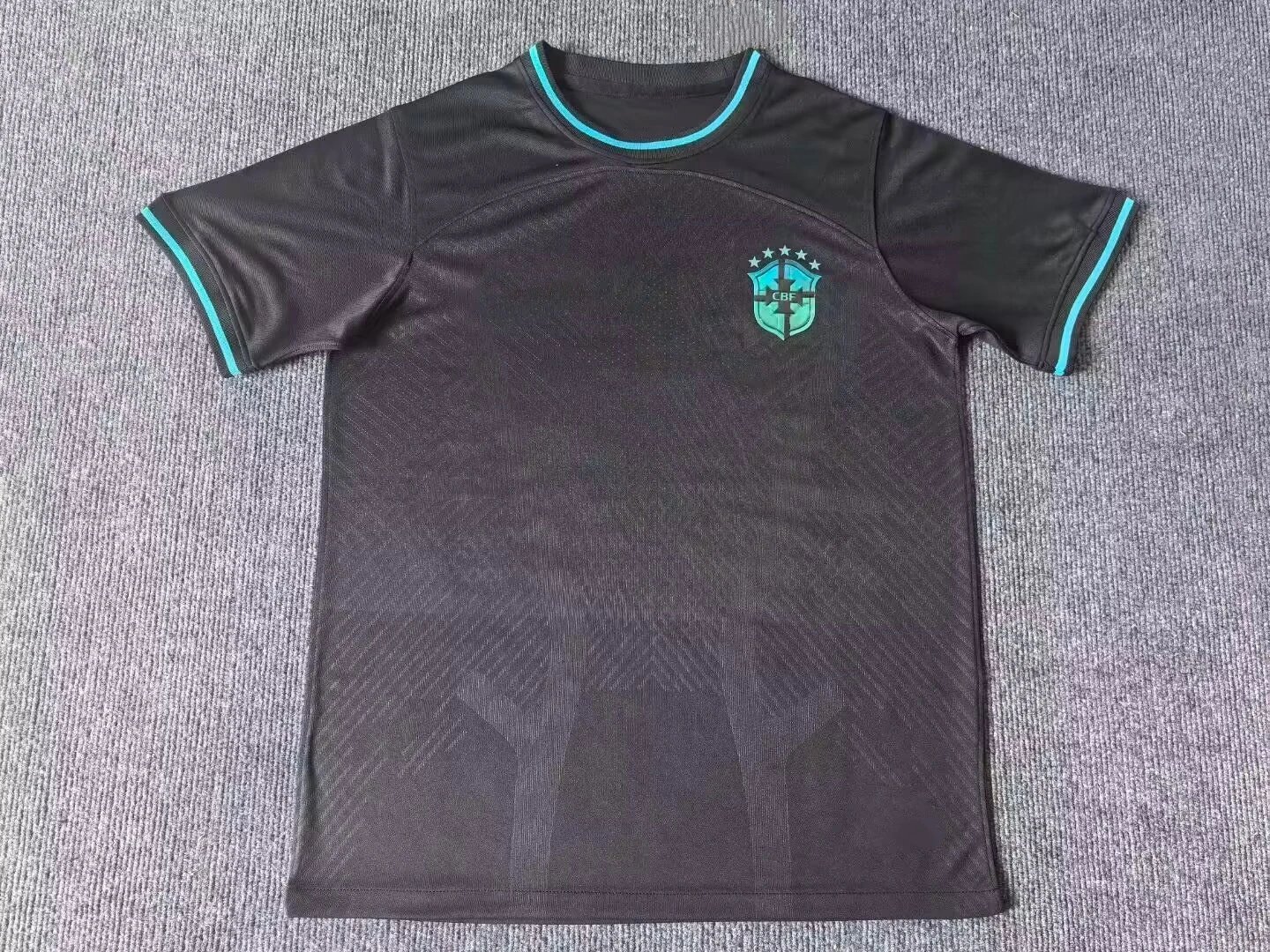 CBF Football Jerseys Brazil Special Edition Graphic Jersey — 2223 Brazilian Black Reflective (Silicone)