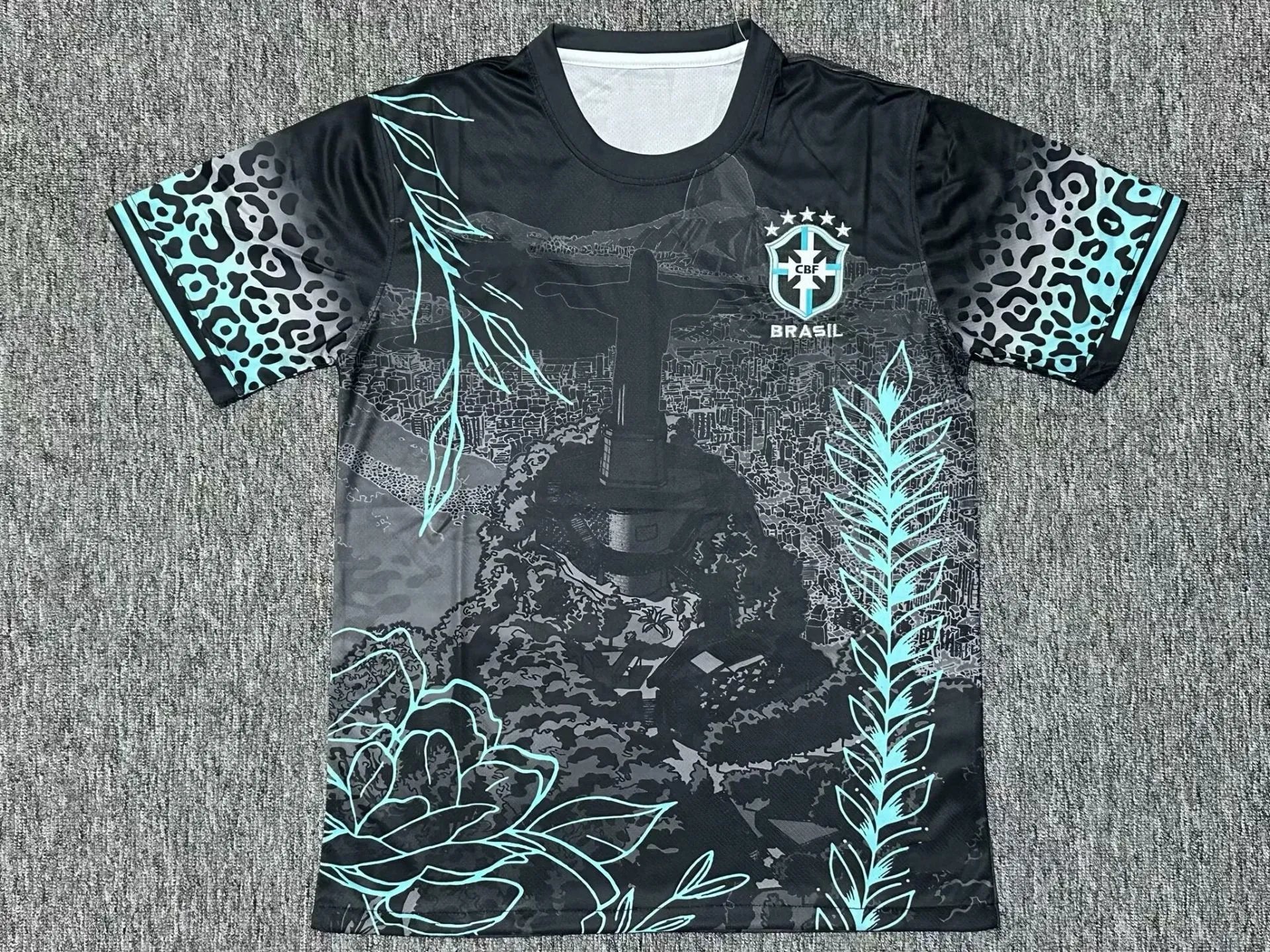 CBF Football Jerseys Brazil Special Edition Graphic Jersey — 2425 Brazil Overlook Sculpture at Night