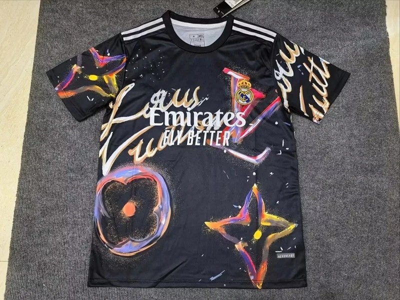 Unbranded Football Jerseys Short-Sleeve Special Edition Jersey — 2526 Real Madrid Black Special Edition