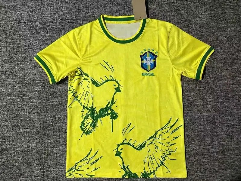 CBF Football Jerseys Brazil Special Edition Graphic Jersey — 2425 Brazilian Yellow Bird Edition
