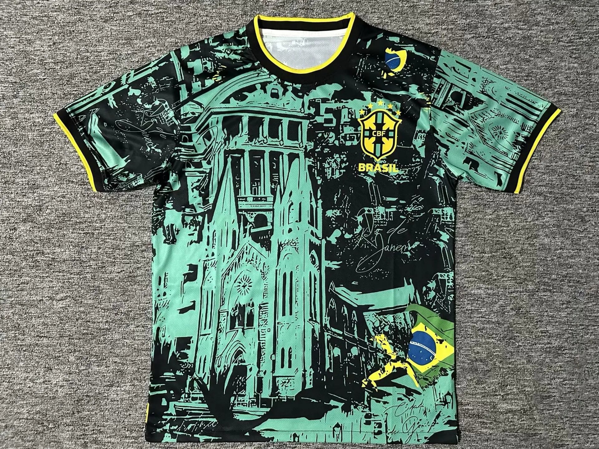 CBF Football Jerseys Brazil Special Edition Graphic Jersey — 2425 Brazil City Special Edition