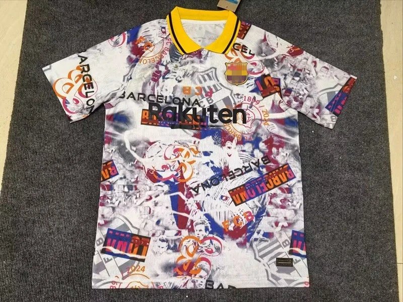 Unbranded Football Jerseys Short-Sleeve Special Edition Jersey — 2526 Barcelona White Camouflage Special Edition
