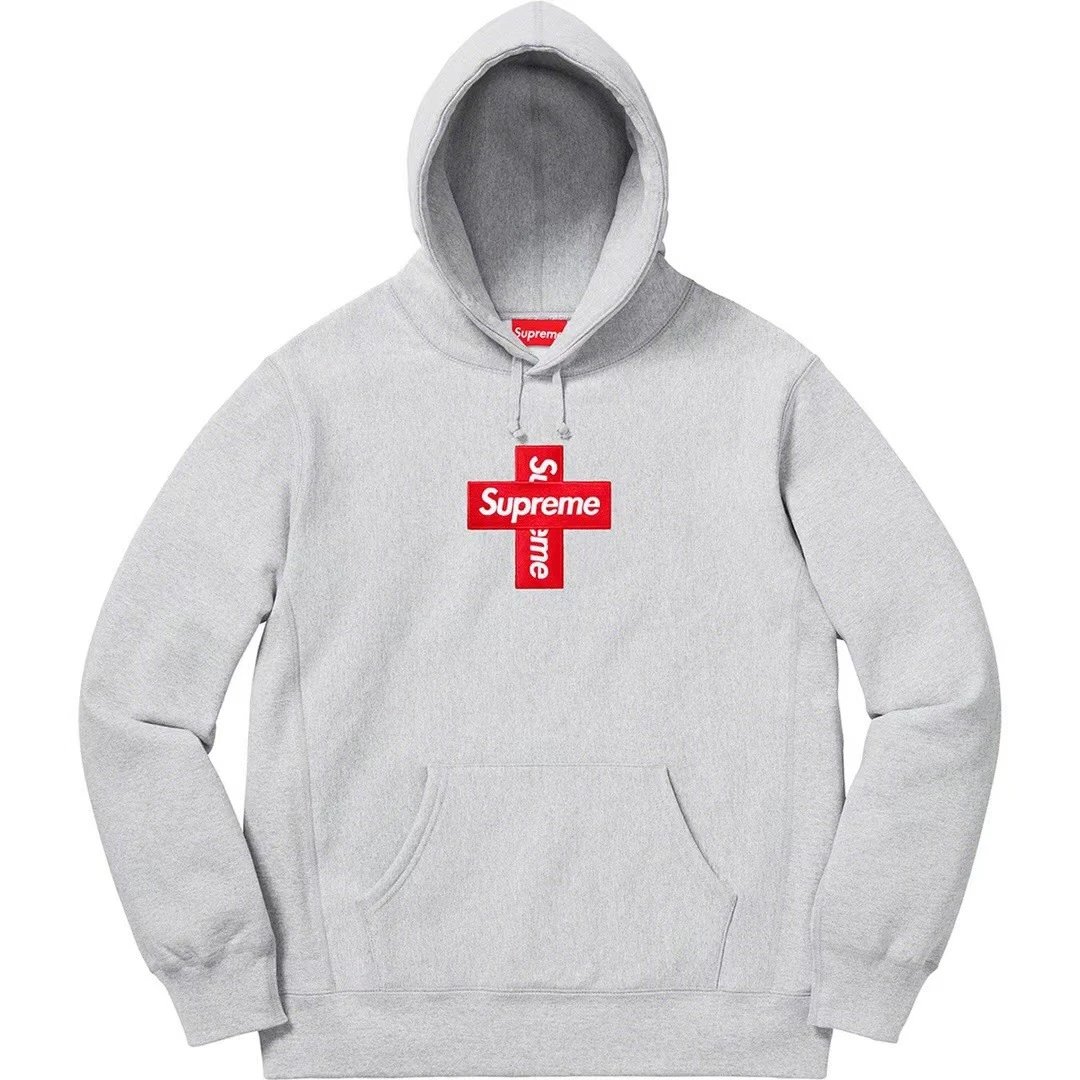 Supreme Hoodies & Sweatshirts Logo Appliqué Camouflage Hooded Sweatshirt — E527 gray