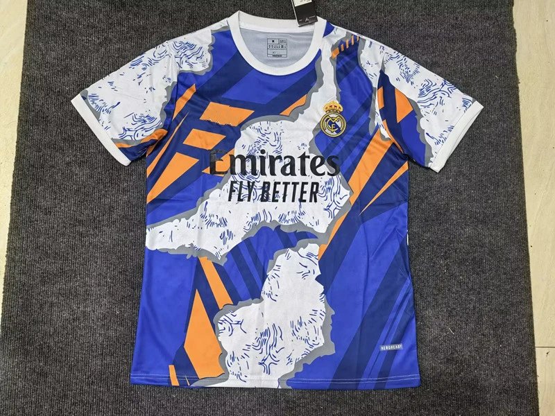 Unbranded Football Jerseys Short-Sleeve Special Edition Jersey — 25/26 Real Madrid special edition in white, yellow, and blue