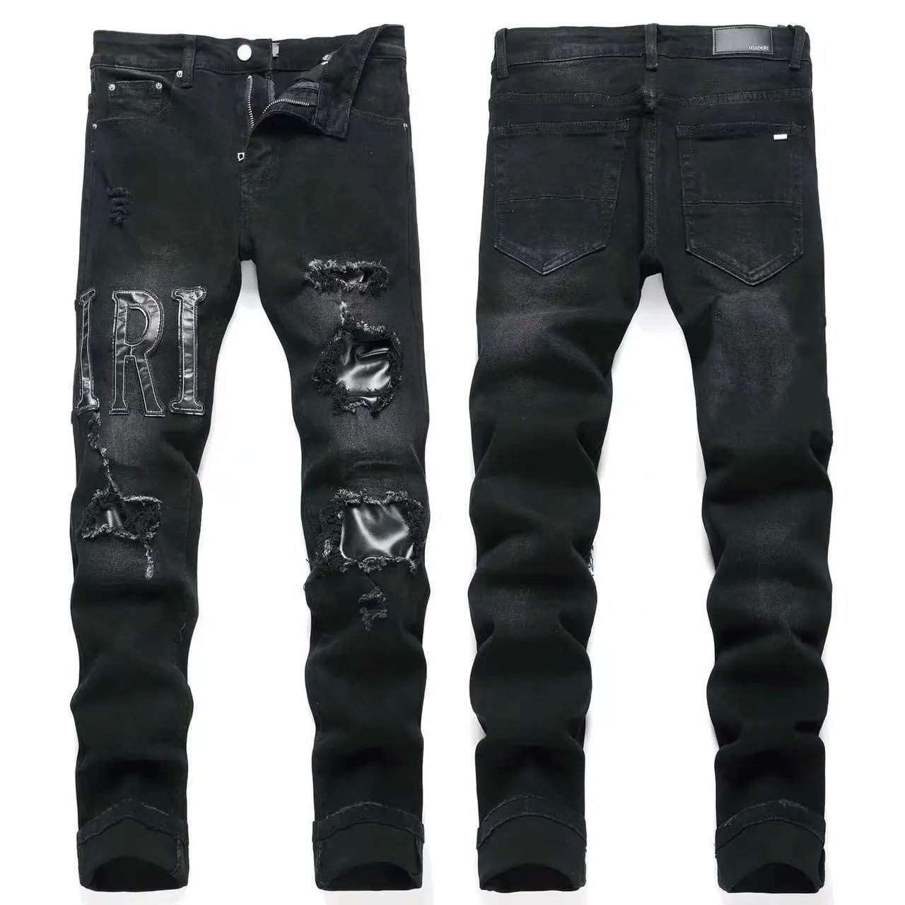 AMIRI Jeans Washed distressed embroidered — M34