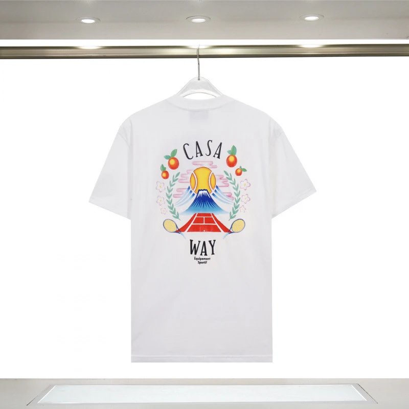 Casablanca T-Shirts Graphic Print — 876 front and back printed white