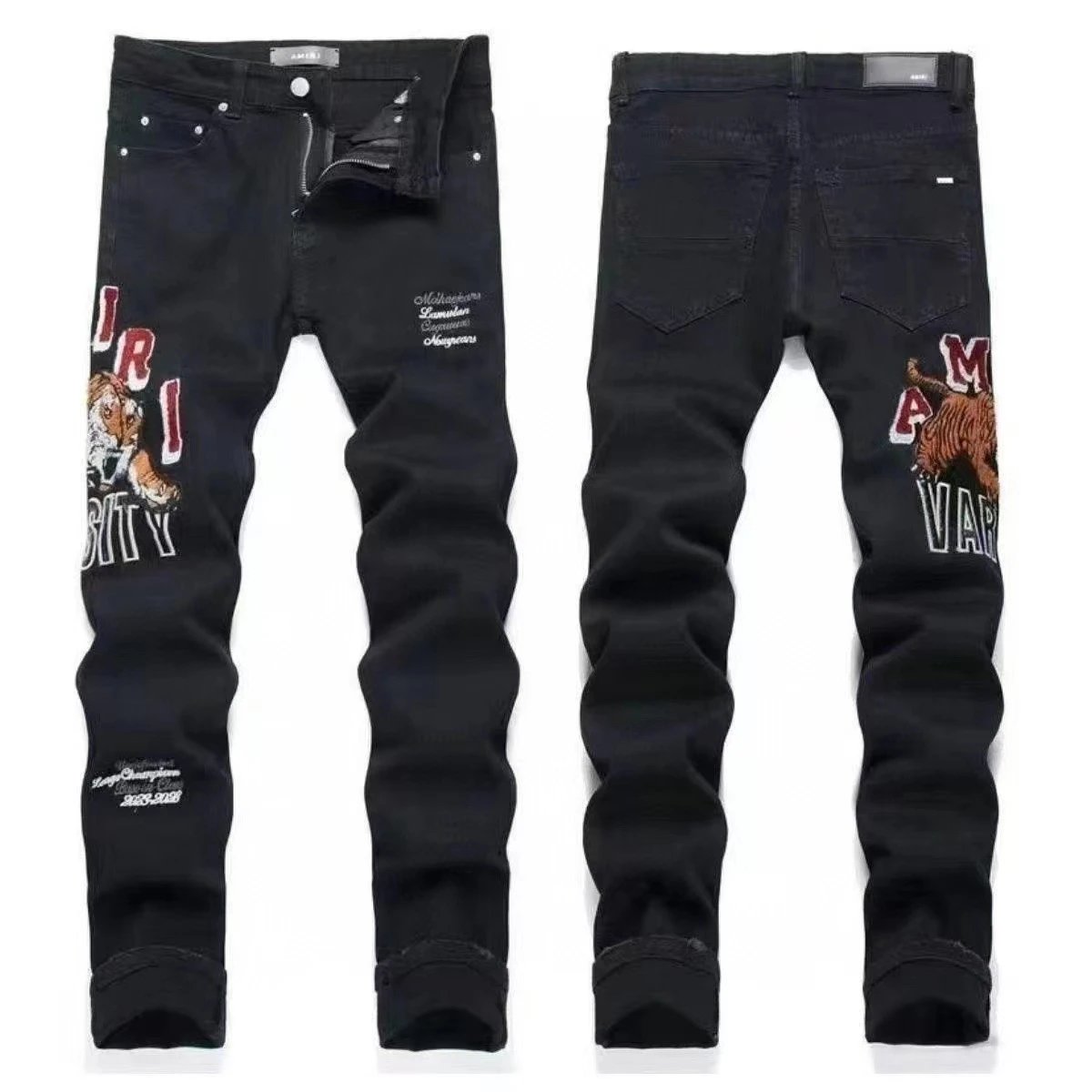 AMIRI Jeans Washed distressed embroidered — M20
