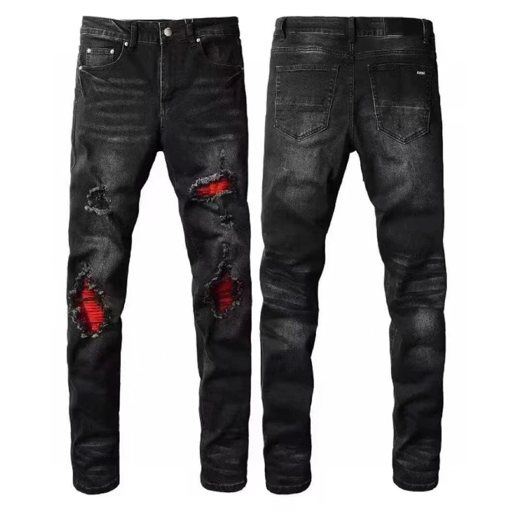 AMIRI Jeans Washed distressed embroidered — M51