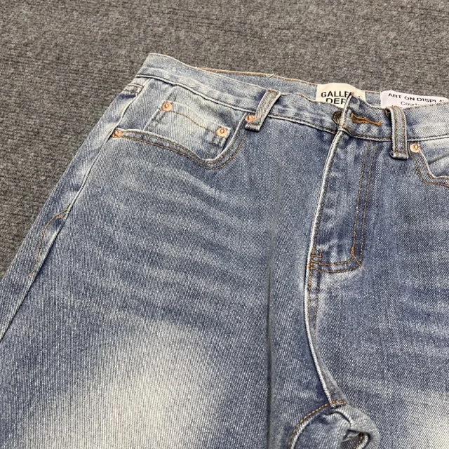 Unbranded Jeans Washed Flared with Contrast Side Panels and Raw Hem product detail image 16