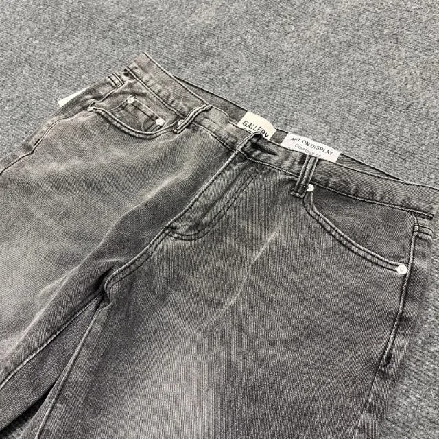 Unbranded Jeans Washed Flared with Contrast Side Panels and Raw Hem product detail image 32