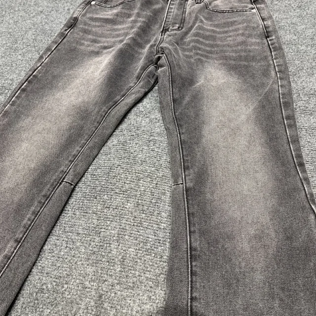 Unbranded Jeans Washed Flared with Contrast Side Panels and Raw Hem product detail image 22
