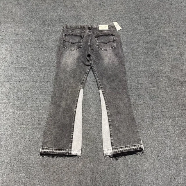 Unbranded Jeans Washed Flared with Contrast Side Panels and Raw Hem product detail image 30