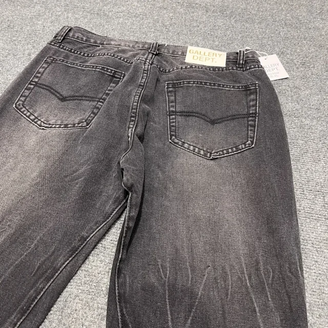 Unbranded Jeans Washed Flared with Contrast Side Panels and Raw Hem product detail image 10