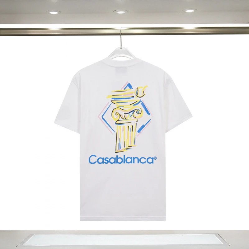 Casablanca T-Shirts Graphic Print — 871 front and back printed white
