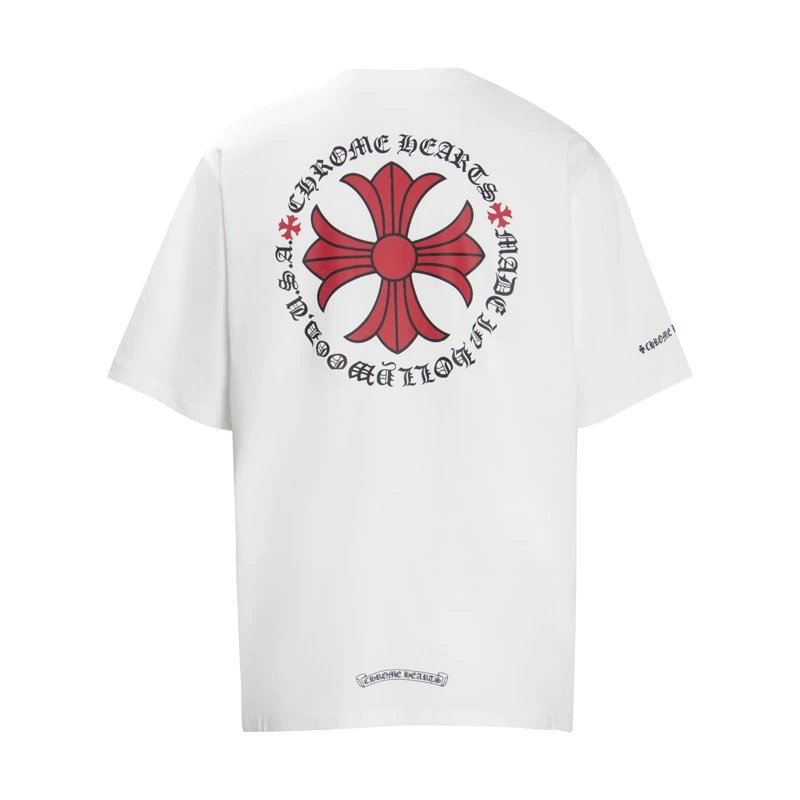 Chrome Hearts T-Shirts Graphic Cross Print — 6001 white