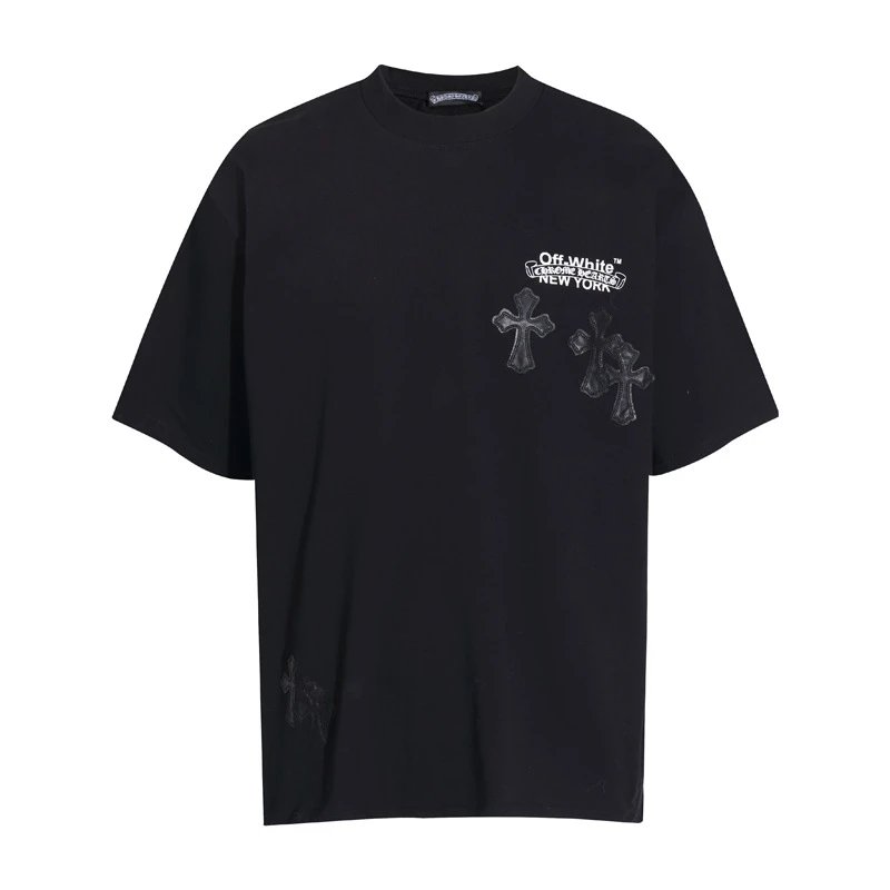Chrome Hearts T-Shirts Graphic Cross Print — 6027 black