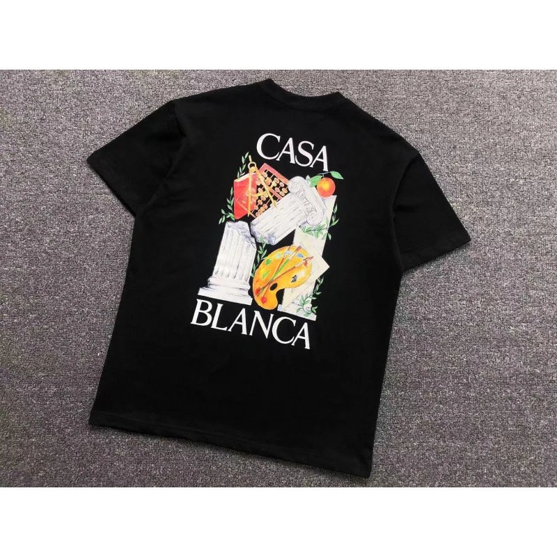 Casablanca T-Shirts Graphic Print — 01 Black