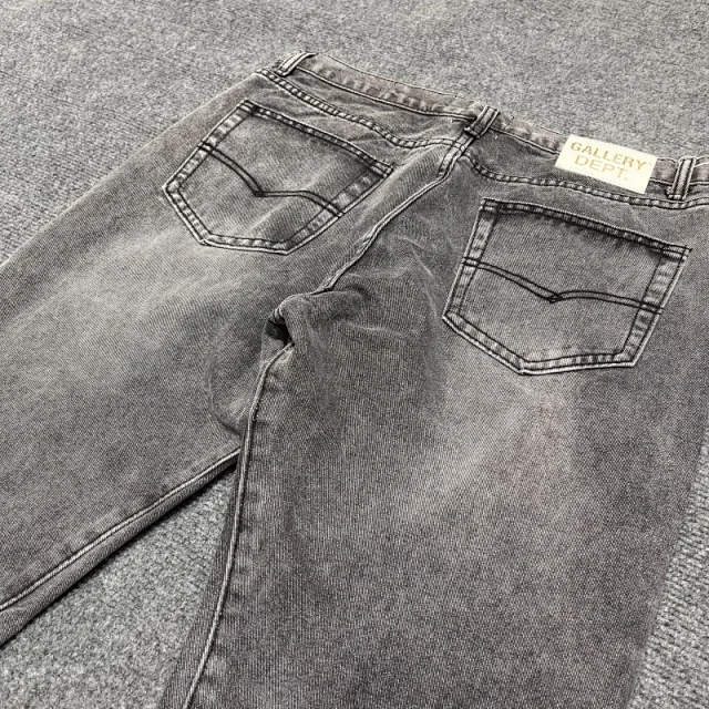 Unbranded Jeans Washed Flared with Contrast Side Panels and Raw Hem product detail image 36