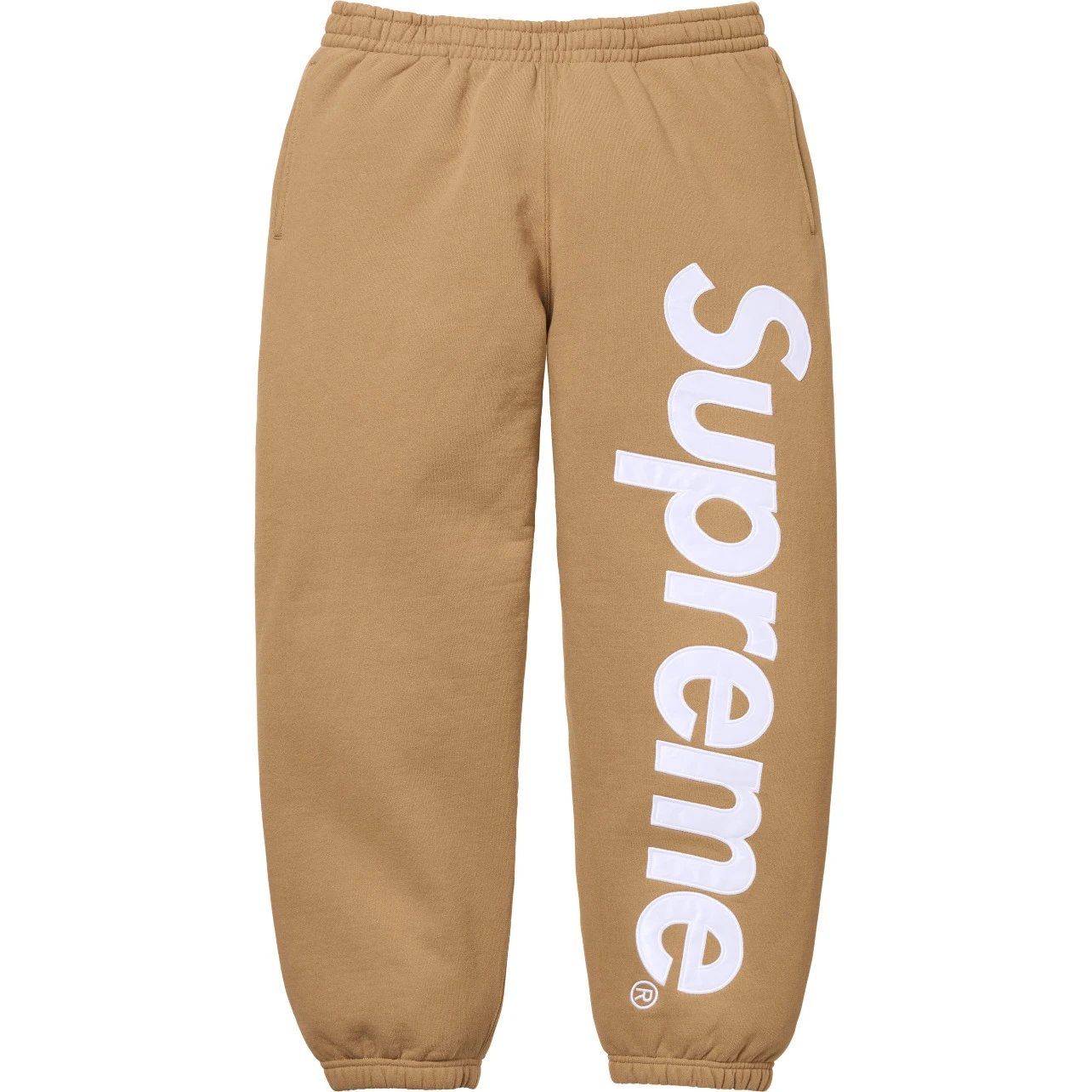 Supreme Hoodies & Sweatshirts Pullover hoodie with vertical back logo print — A309# Khaki
