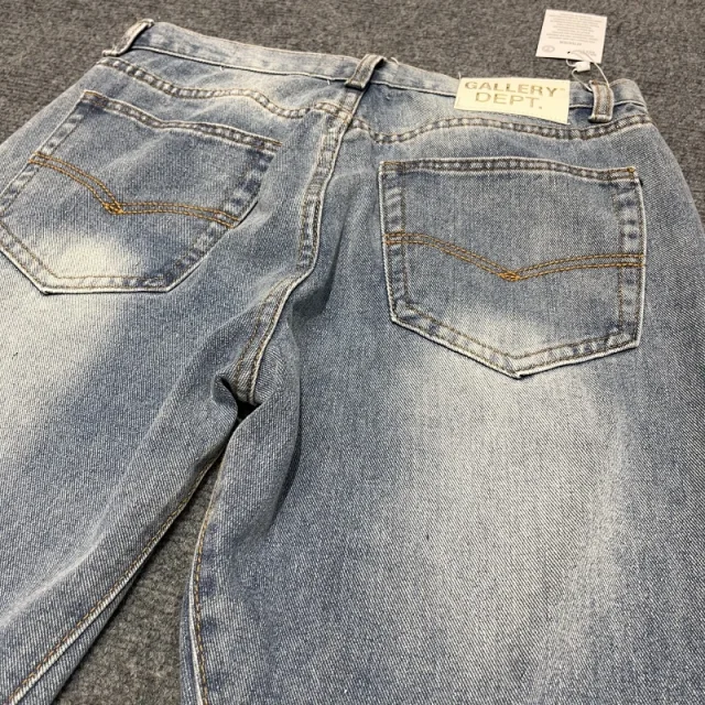 Unbranded Jeans Washed Flared with Contrast Side Panels and Raw Hem product detail image 19