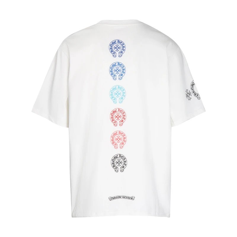 Chrome Hearts T-Shirts Graphic Cross Print — 6048 white