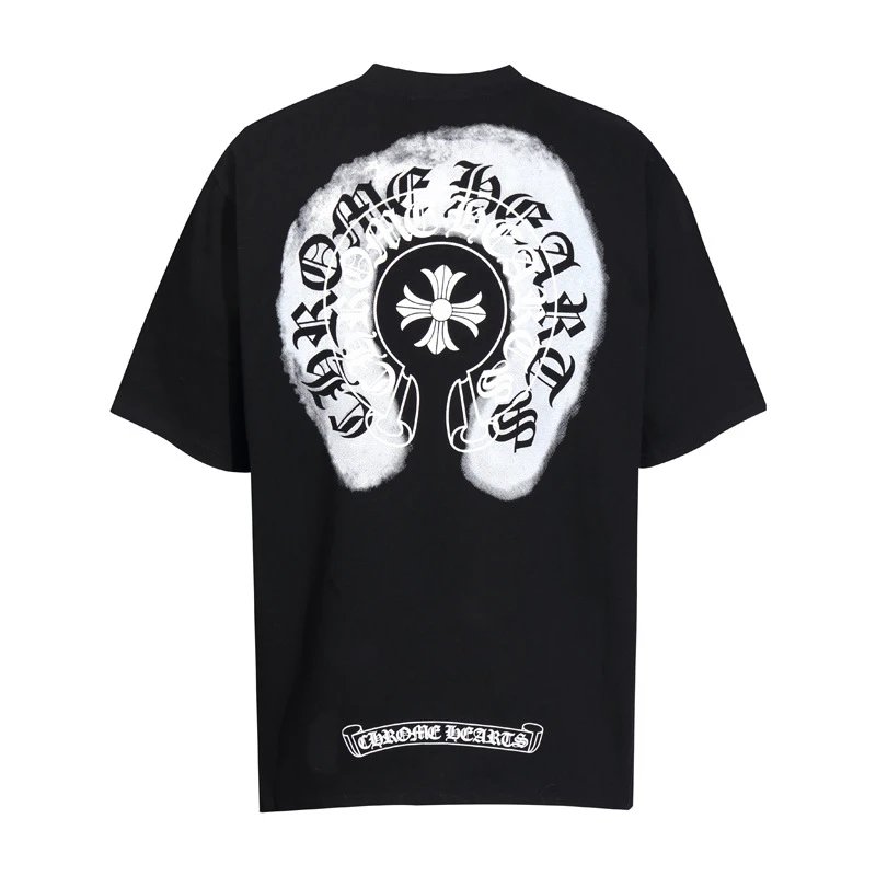 Chrome Hearts T-Shirts Graphic Cross Print — 6028 black