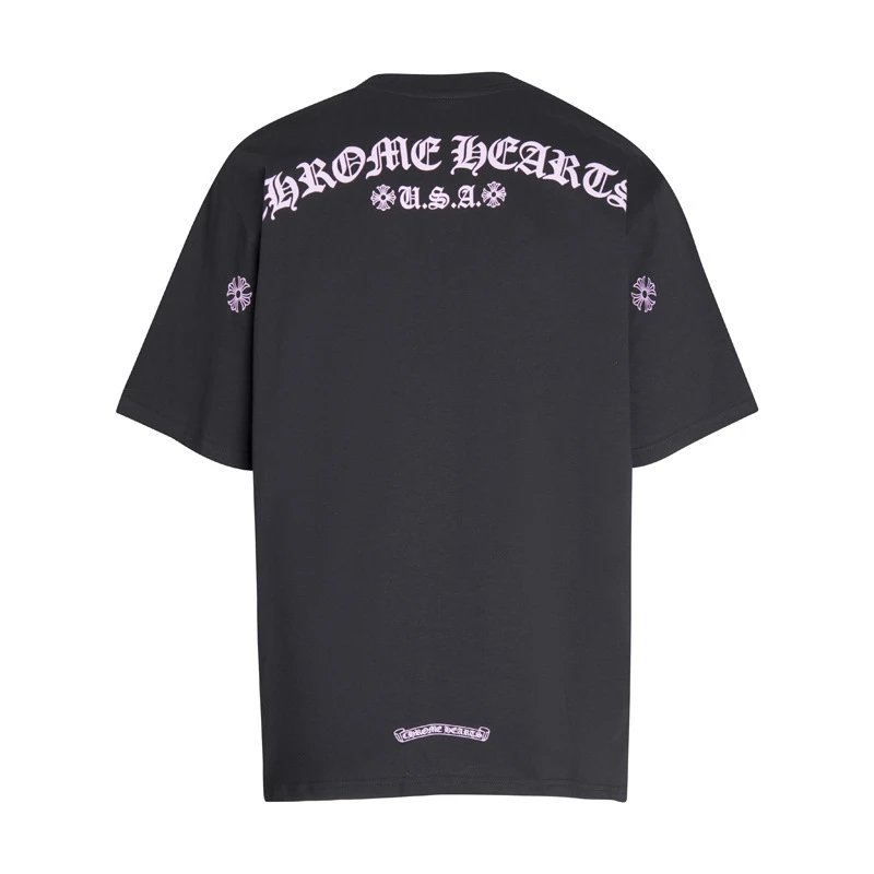 Chrome Hearts T-Shirts Graphic Cross Print — 6050 black