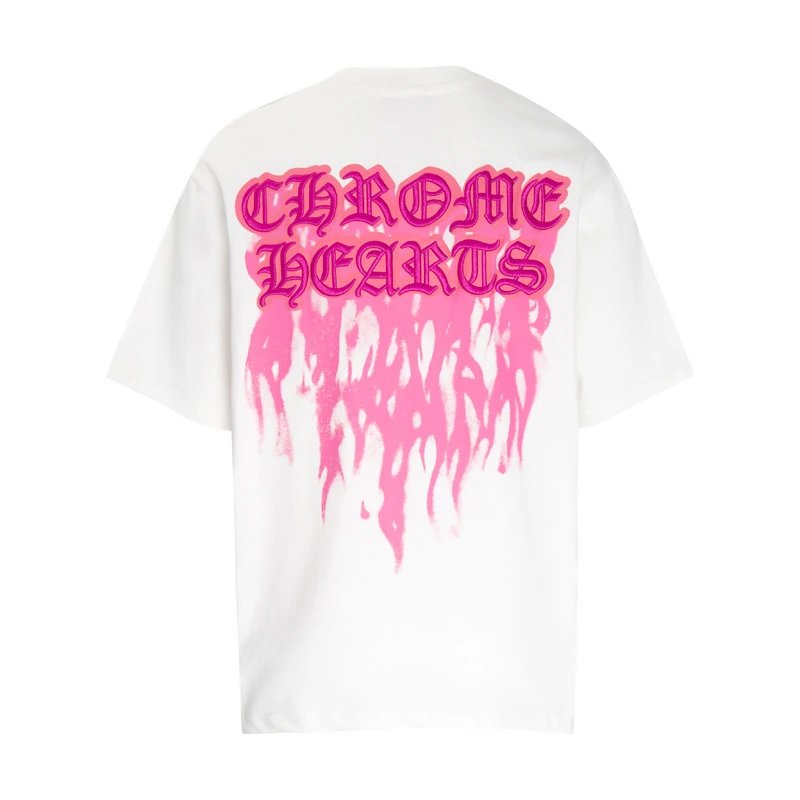 Chrome Hearts T-Shirts Graphic Cross Print — 6047 white